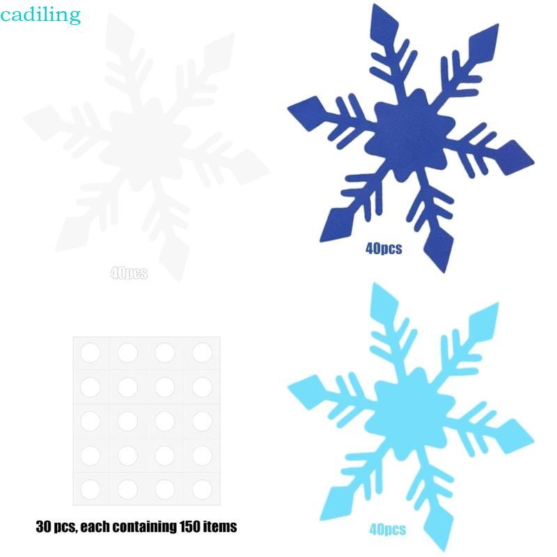 Cadiling Pack Of 120 Holiday Recycled Paper Snowflakes Set Easy Cut Outs สําหรับห้องเรียนแสดงและวัฒน