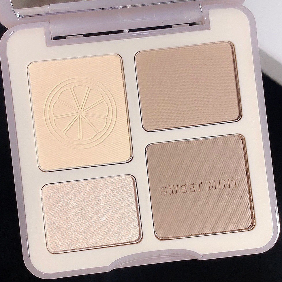 คอนทัวร์หน้า contour Perfect Time Diary Contouring High Gloss Blush All-in-One Palette Eyeshadow Sil