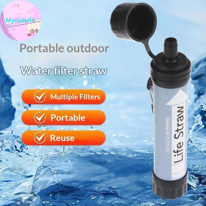 MyriadU 1 ชุดส่วนบุคคลฟางระบบกรองน้ํากลางแจ้งกรองน้ําฉุกเฉิน Survival เครื่องกรองน้ําสําหรับ Camping เดินป่าปีนเขา TH - รูปที่ 6