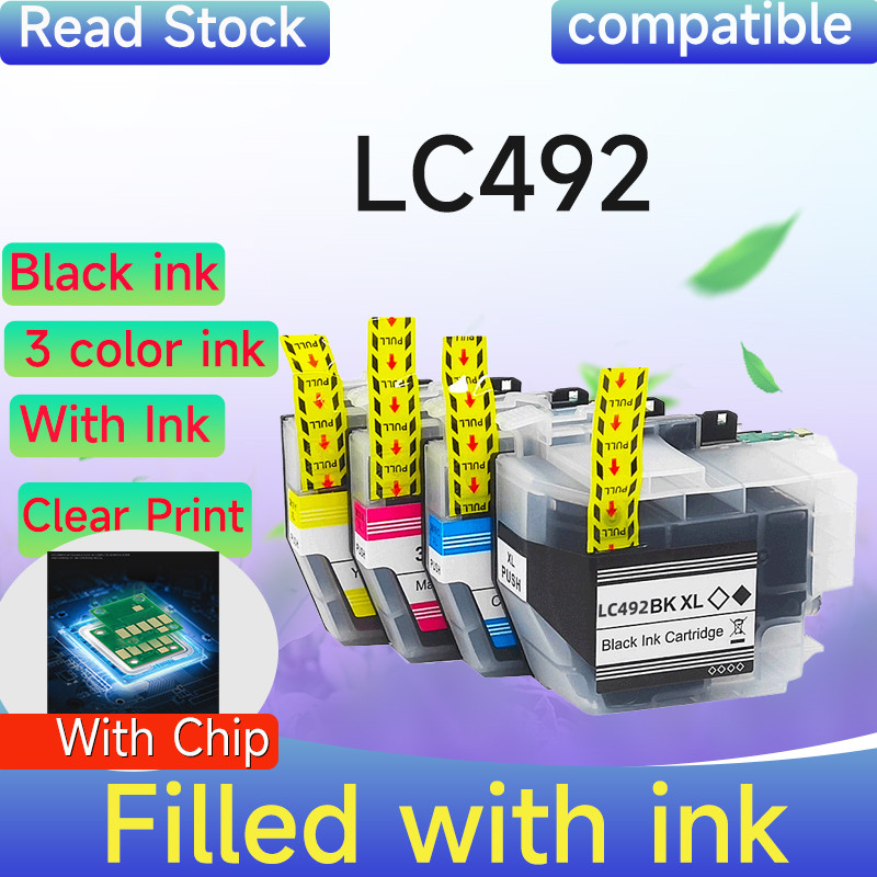 เข้ากันได้กับตลับหมึก Brother LC492XL สําหรับเครื่องพิมพ์ MFC-J2340DW, J3540DW, และ J3940DW