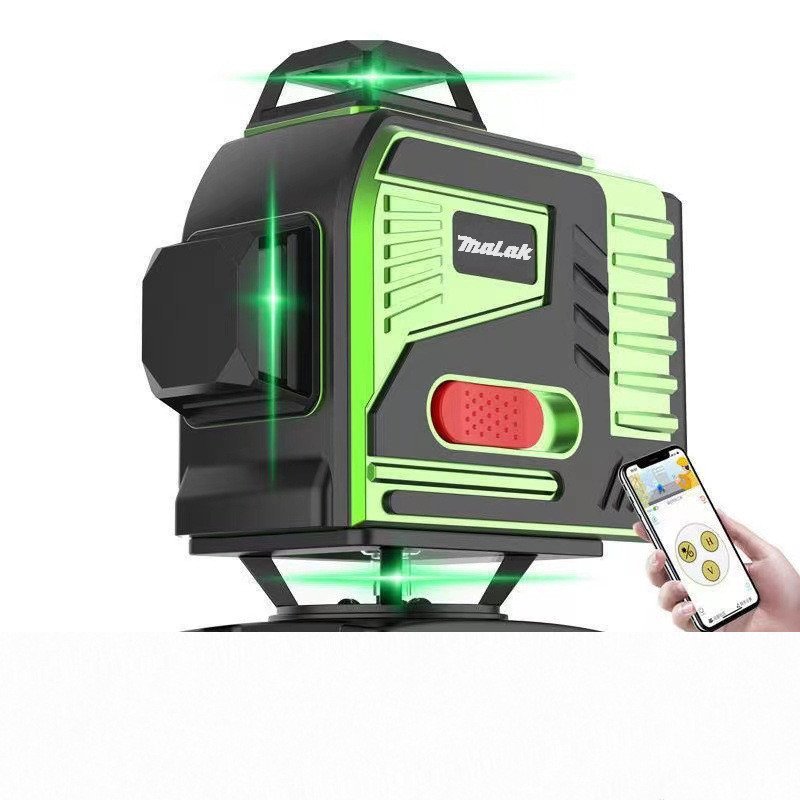 อินฟราเรด 16-Line/ความแม่นยําสูง Stable Green Light 3D Line Patching สติ๊กเกอร์ติดผนังระดับ 12 เลเซอ