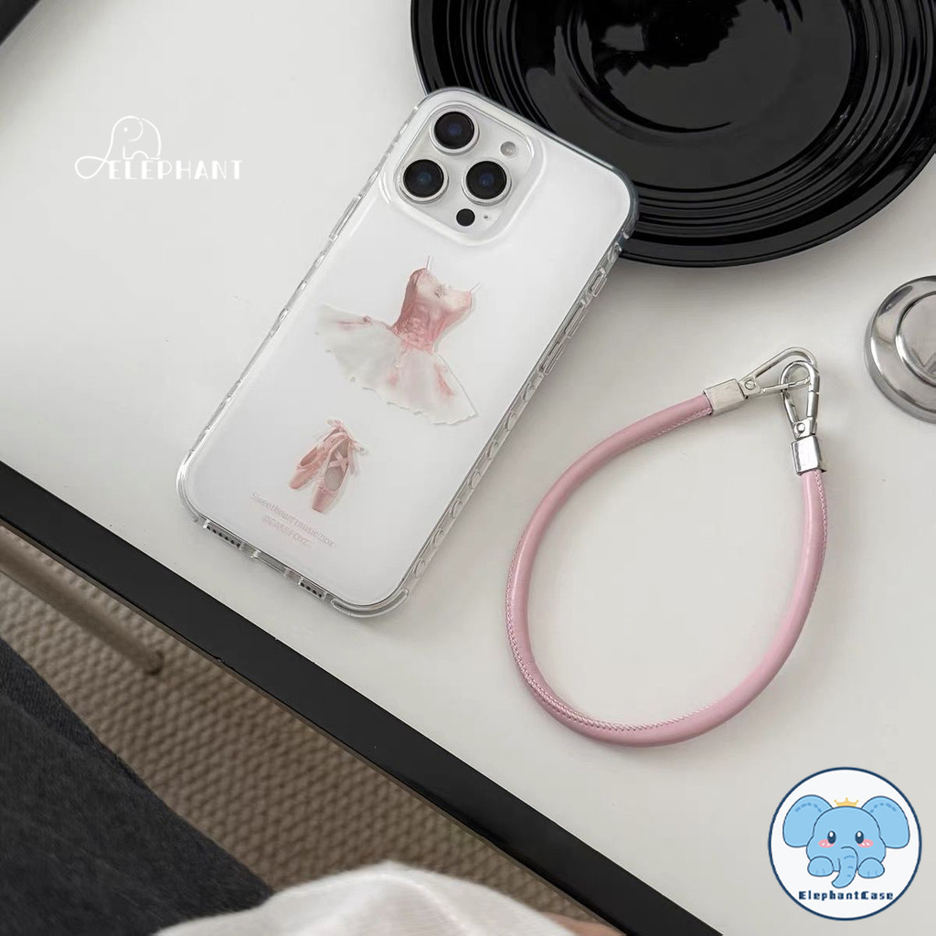 สำหรับ IPhone 17 11 13 15 Air 16 14 12 Pro Max 15 14 16 Plus ชุดบัลเล่ต์แฟชั่น รองเท้าเต้นรำ สายคล้อ