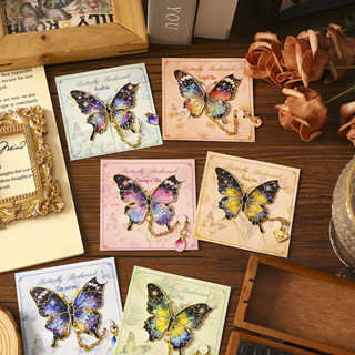 ที่คั่นหนังสือโลหะซีรีส์ผีเสื้อที่สวยงามพร้อมที่ใส่หน้าหนังส…