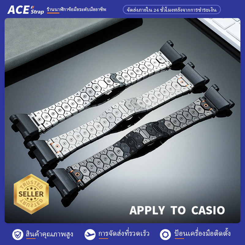 เหมาะ CASIO G-SHOCK GWF-D1000B Frogman 6th Gen การเปลี่ยนสายนาฬิกาสแตนเลส, อัพเกรดสร้อยข้อมือโลหะสํา