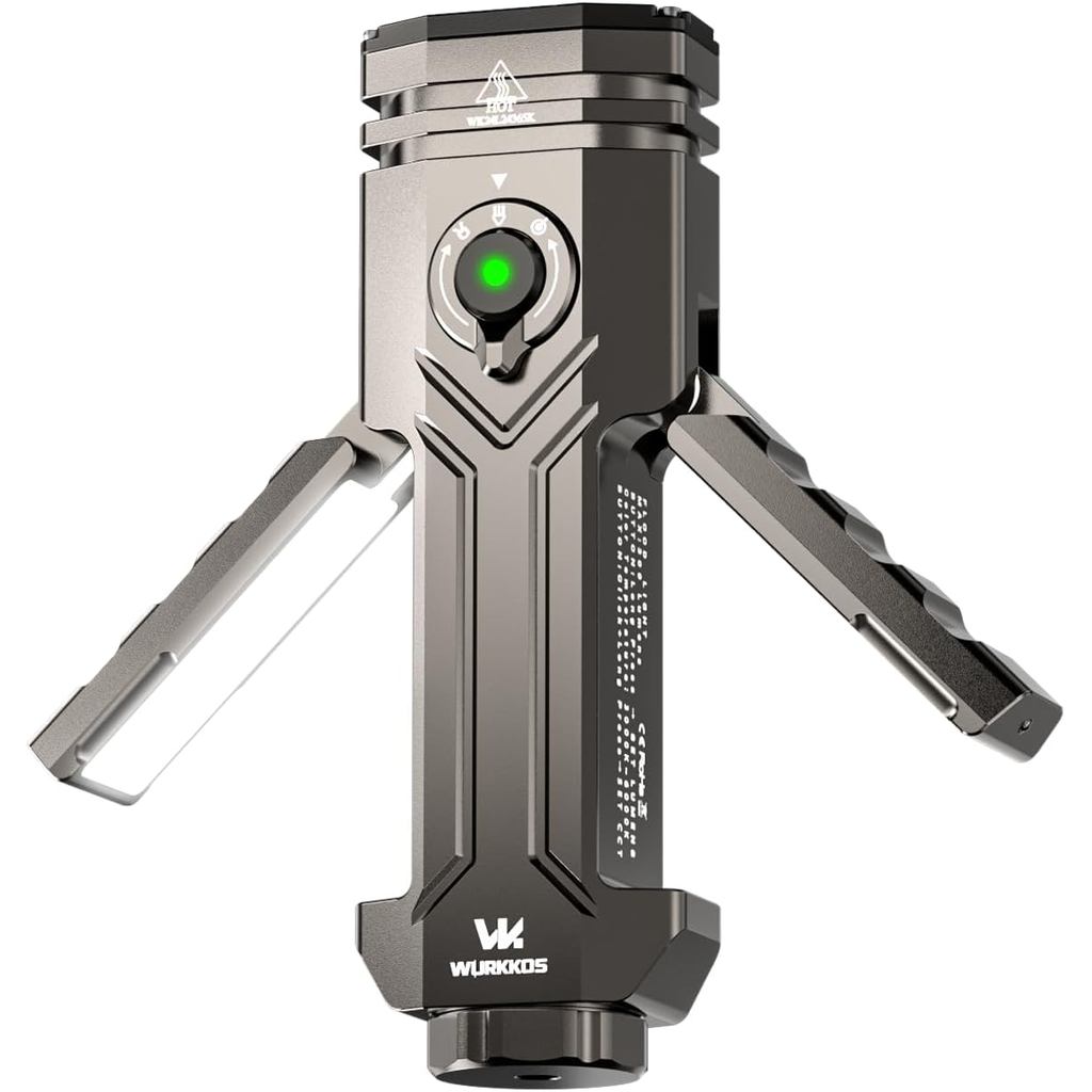 Wurkkos HD02 ไฟฉาย LED แบบแบน ปรับเปลี่ยนรูปทรงได้ มีแม่เหล็ก 3200 lumens ชาร์จ 5000mAh มีโหมดแสงหลา