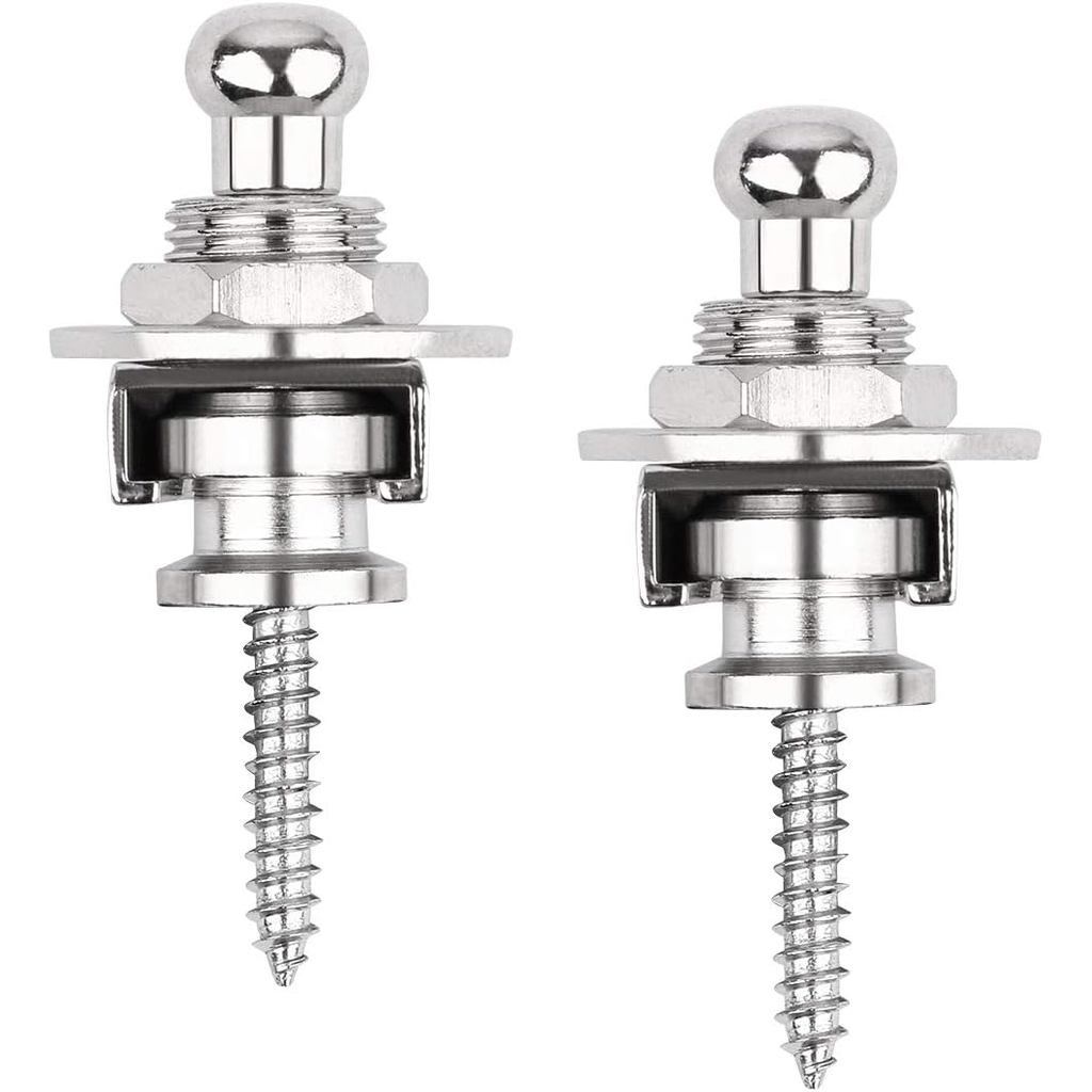 ล็อคสายกีตาร์, Dreokee 2 ชิ้น Silver Guitar Strap Lock Buttons Guitar Strap Locks Set Security Quick