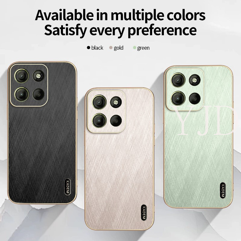 สําหรับ Motorola Moto G67 G57 Power Moto G100 2025 Gold Silk Skin Electroplated TPU กรอบ Anti-Drop เ