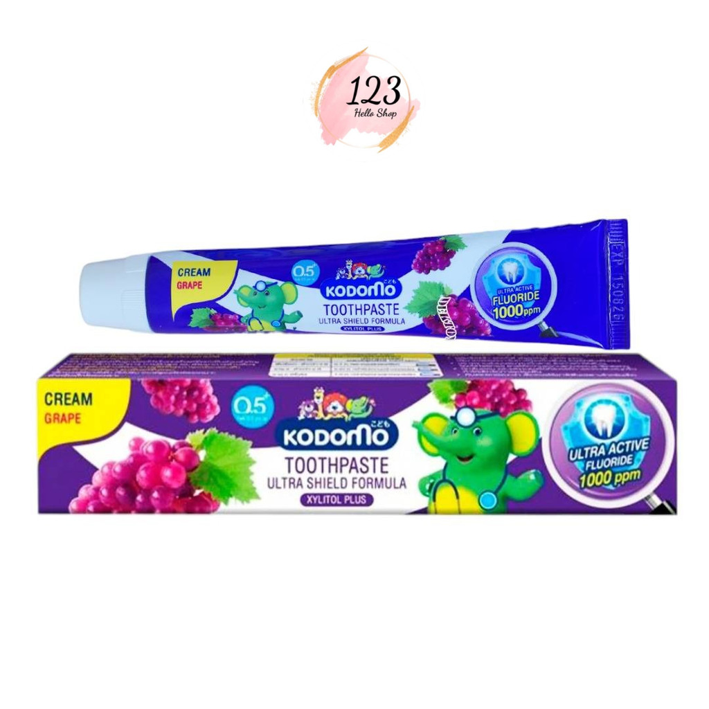 📍 (1 กล่อง) Kodomo Toothpaste Kids Grape ยาสีฟันเด็ก กลิ่นองุ่น 40 กรัม ยาสีฟันสำหรับเด็ก โคโดโม✨