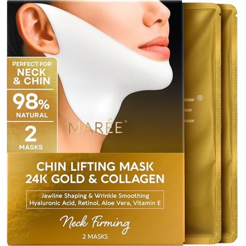 MAREE V Line Lifting Mask พร้อมทองคํา 24K – มาส์กหน้าคอลลาเจนอย่างล้ําลึกสําหรับผู้หญิง – หน้ากาก Ja
