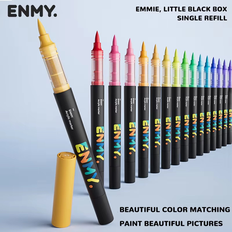 ENMY 1 PC Direct Liquid Acrylic Marker Soft Tip Non-Transparent Blendable Art Marker 60 สีให้เลือกเค