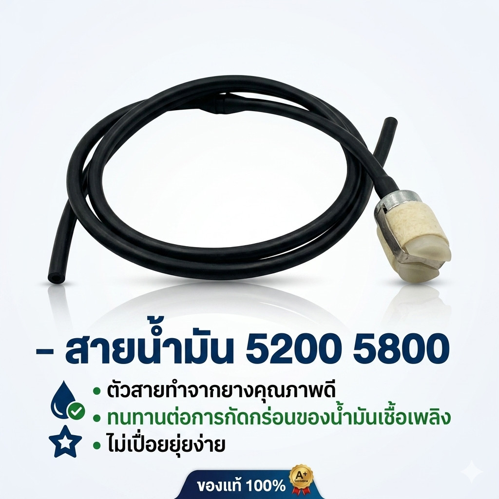 สายน้ำมัน 5200 5800 ตัวสายทำจากยางคุณภาพดี ทนทานต่อการกัดกร่อนของน้ำมันเชื้อเพลิง ไม่เปื่อยยุ่ยง่าย