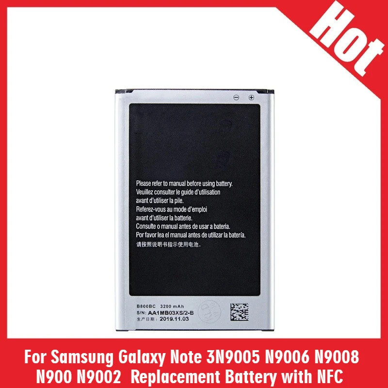 ใหม่ B800BE B800BC B800BU แบตเตอรี่สําหรับ Samsung Galaxy หมายเหตุ 3N9005 N9006 N9008 N900 N9002 เปล