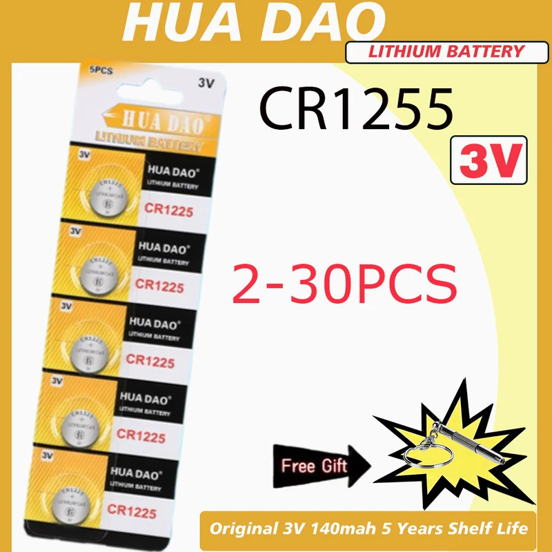 2-30PCS 3V CR1225 แบตเตอรี่ลิเธียมปุ่ม BR1225 LM1225 DL1225 CR 1225 ER1225GP เหรียญเซลล์นาฬิกาแบตเตอ