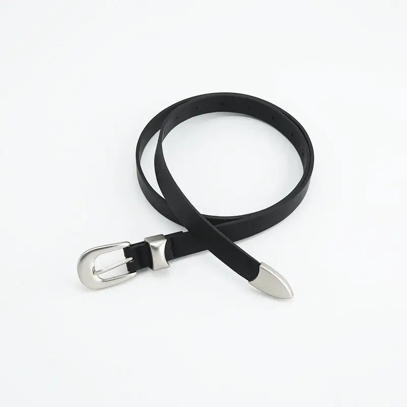 Retro Minority Belt Womens New Casual All-Match Simple Belt Ins Wind Black
