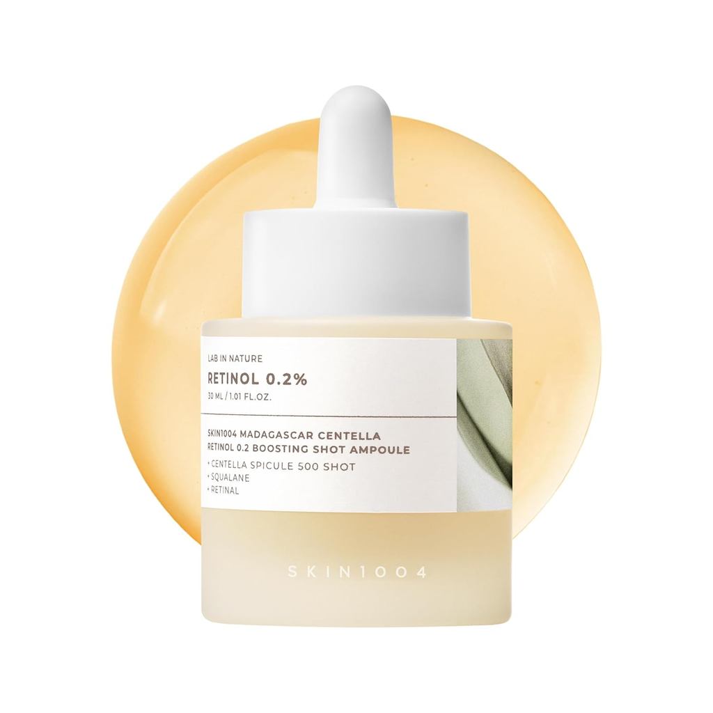 SKIN1004 Retinol 0.2% Boosting Shot Ampoule, เซรั่มบํารุงผิวหน้าเพื่อผิวความยืดหยุ่น, เซรั่ม Spicule