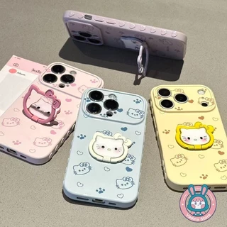 Kitty Cat แหวนผู้ถือเคสโทรศัพท์สําหรับ OPPO ค้นหา X9 Ultra X9S X8S + X8 Pro X7 F31 F29 F21 F21S Pro Plus 5G ฝาครอบการ์ตูนน่ารัก Lateral Love Heart Soft Casing