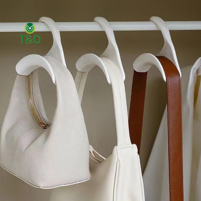 T&O ทนทานกระเป๋า Ra Holder บ้านตู้เสื้อผ้าหมวกผ้าพันคอผ้าไหมผ้าคลุมไหล่กระเป๋าถือกระเป๋าถือจัดเก็บ Arched แขวนตะขอ