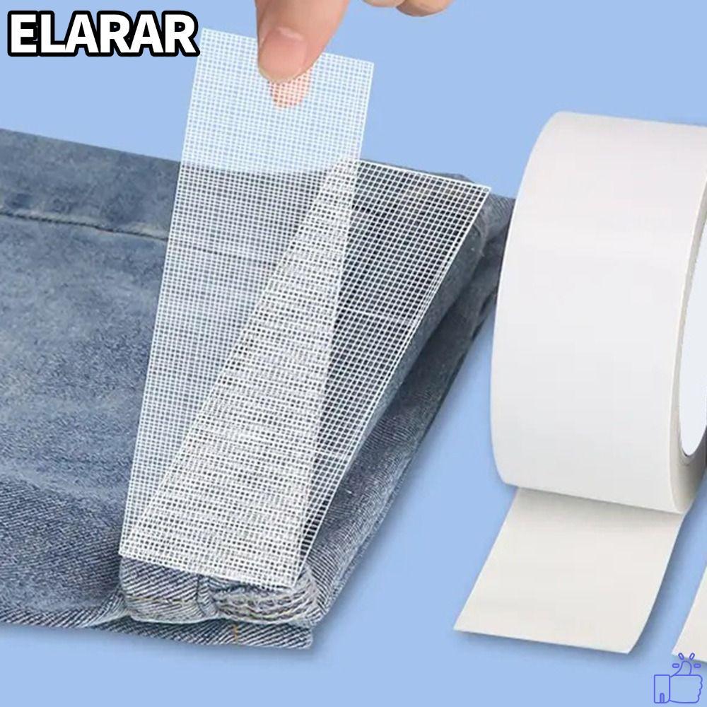 เอลรา‌R 10Yards Hot Melt เทปสองด้าน,ไม่ต้องเย็บ Fastener Bond Hem เทป,ผ้าไม่ทอซ่อมในครัวเรือนเหล็กคว