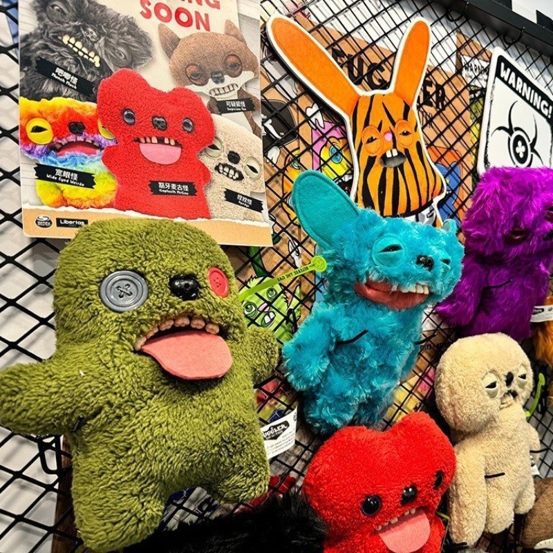 Fuggler Funny Ugly Monster ตุ๊กตาสัตว์กระเป๋าเสน่ห์ฟันใหญ่ตุ๊กตาพวงกุญแจ 12CM จี้กระเป๋า