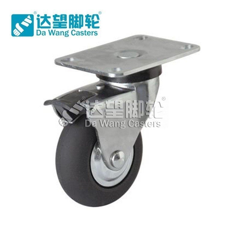 Series Chrome-Plated DW7 ซม.ล้อเชิงพาณิชย์ล้อยางล้อ 16 ด้านล่างแบนผู้ผลิตเบรค Dawang Universal CD8T