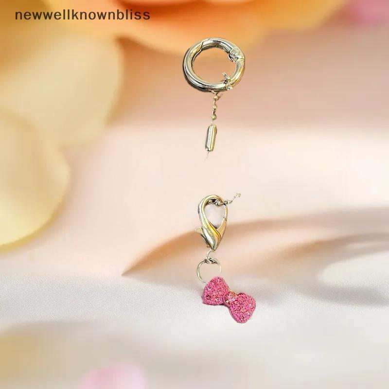 Newwellknownbliss 1/2PCS น่ารัก KT Sanrio เพชร Hello Kitty หัวพวงกุญแจโลหะจี้สาวโทรศัพท์ Ccd กล้อง C