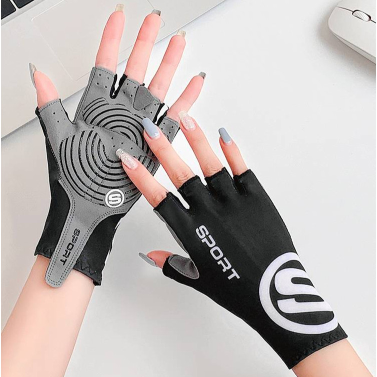 Fitness Gloves Women's Summer Thin Equipment Training Gloves Bicycle Horizontal Bar Half-Finger Glov