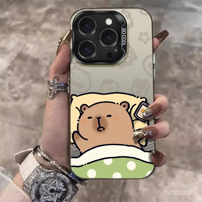 เคสโทรศัพท์คู่ Time to Sleep Beaver Daily เหมาะสําหรับ iPhone xsmax xr 17 17promax 11 12 13 14 pro m