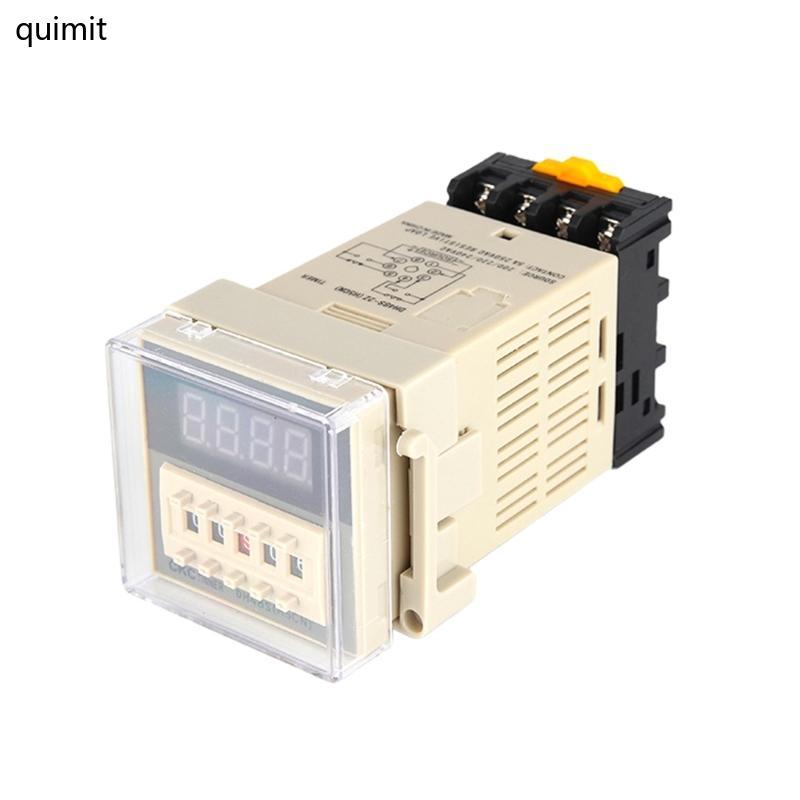 QUIM DH48S-2Z จอแสดงผลดิจิตอลรีเลย์เวลา DH48S-2Z Cycle Timer ควบคุมและ Delay อุปกรณ์ฐาน DH48S-2Z