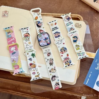 Crayon Shin-chan สายซิลิโคนแม่เหล็กสําหรับ Xiaomi Redmi Watch 3 5 Active Redmi Watch 6 สมาร์ทวอท์ช Redmi Watch 5 Lite สร้อยข้อมือ