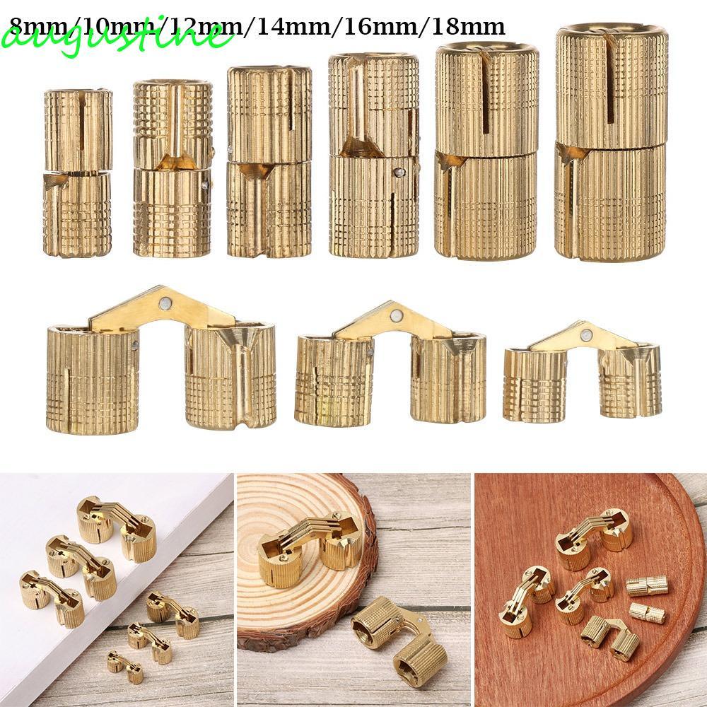 AUGUSTINE บานพับประตูที่มองไม่เห็นสําหรับฮาร์ดแวร์กล่องของขวัญทรงกระบอกปกปิดบานพับบาร์เรล