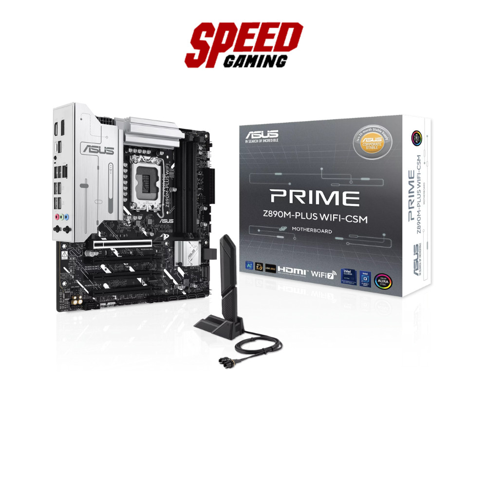 ASUS PRIME Z890M-PLUS WIFI-CSM | Micro-ATX Intel® Z890 Chipset | Mainboard (เมนบอร์ด) | By Speed Gam