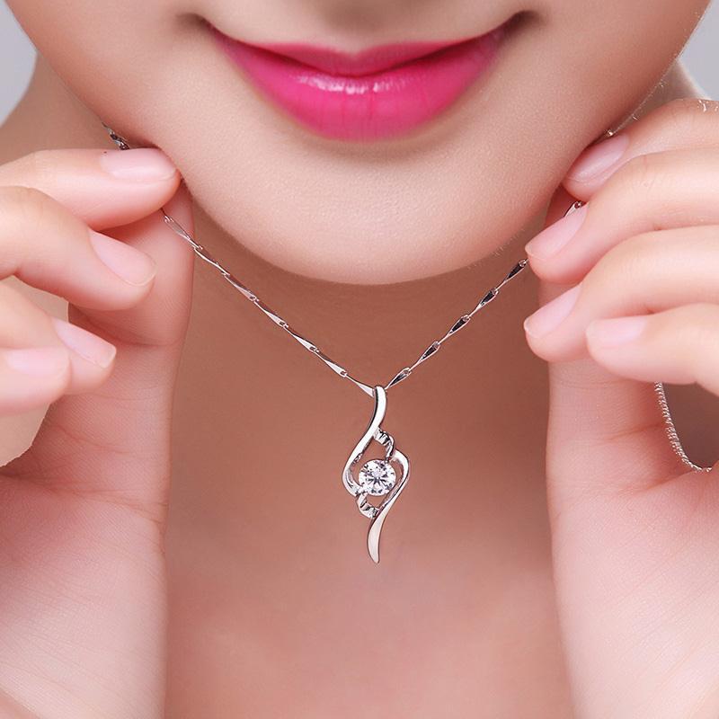 PT950 สร้อยคอแพลทินัมเครื่องประดับสร้อยคอแพลทินัมสร้อยคอแพลทินัมของผู้หญิงจี้เพชรแพลทินัมนิรันดร์ PT