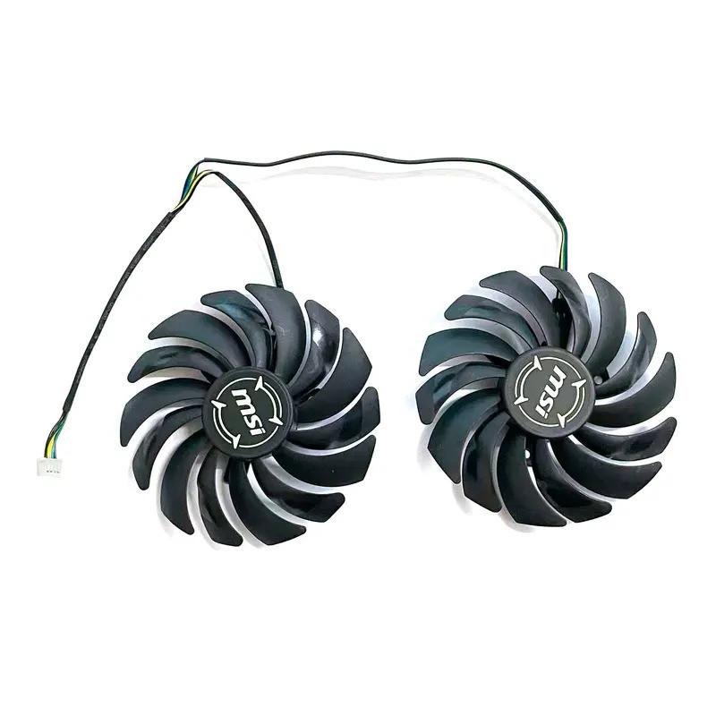 95 มม.4pin DC 12V 0.4A PLD10010S12HH PLD10010B12HH RX5600XT GPU Cooler สําหรับ MSI Radeon RX 5600 XT