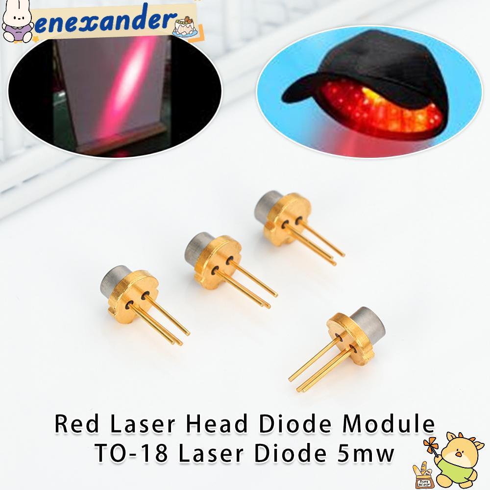 EXER 1/2/5/10 ชิ้นหัวเลเซอร์สีแดง 5mw 650nm 2.2V การเผาไหม้กําลังสูงอินฟราเรด