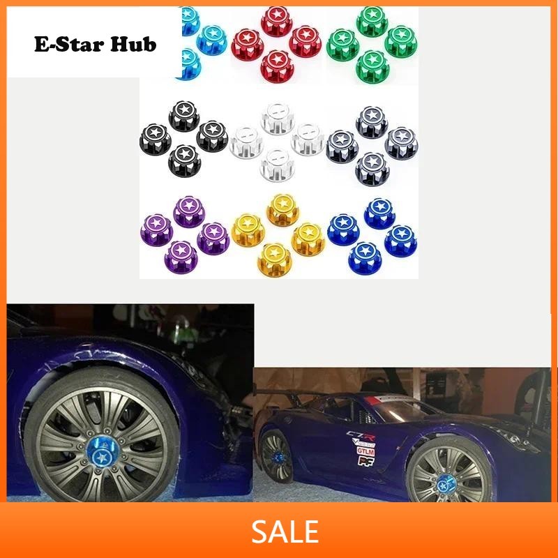 4PCS RC รถอลูมิเนียม 17 มม.Hex ล้อถั่วกันฝุ่น Anti-Skid ลื่นสําหรับ 1/8 TRX X-Maxx Summit E-Revo Buggy RC รถบรรทุก