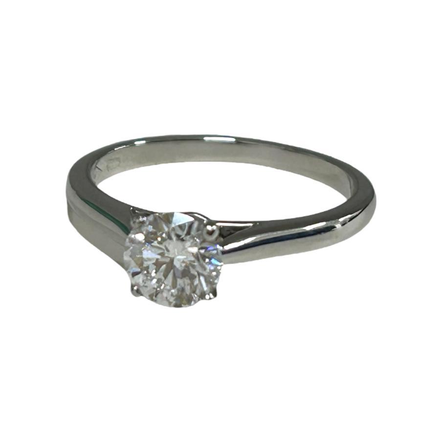 [Pre-owned] | Cartier Solitaire Ring, 0.63ct, Size 48, Women's, Approx. Size 8, Diamond, Silver, PT9
