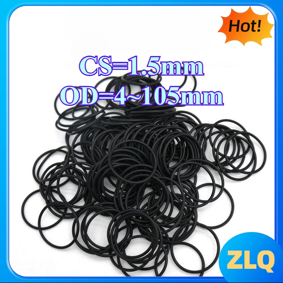 วงแหวนซีลยาง CS1.5 มม. โอริง OD4-105 มม. วงแหวนซีลน้ํามันไนไตรล์ปะเก็นสีดํากันน้ําและทนอุณหภูมิสูง[z
