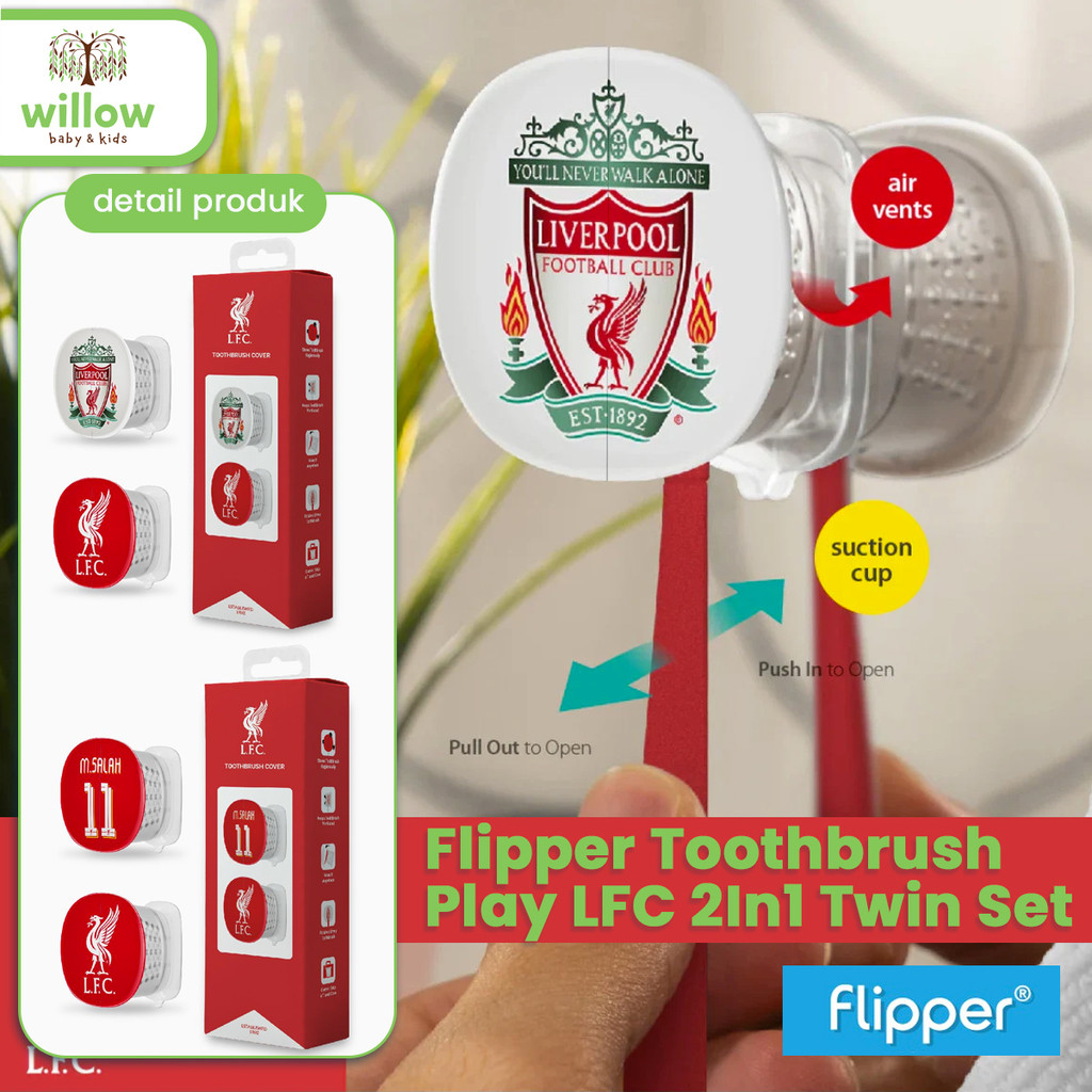 อุปกรณ์แปรงสีฟัน - แปรงสีฟัน Flipper Play Liverpool FC 2In1 Twin Set