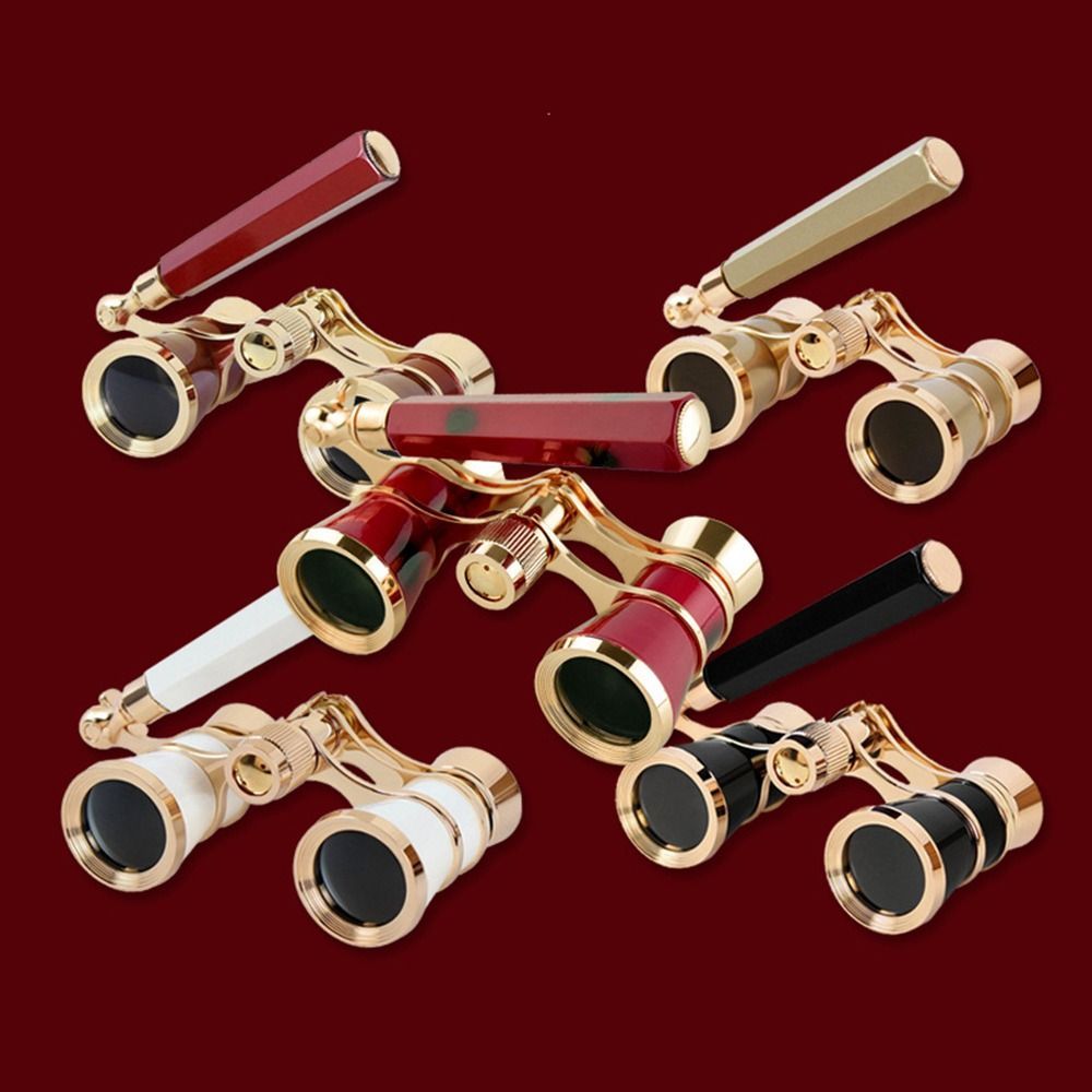 Lightweight Optical BK9 Opera Glasses 3X Vintage Binoculars Telescope Extendable Foldable Musical Co