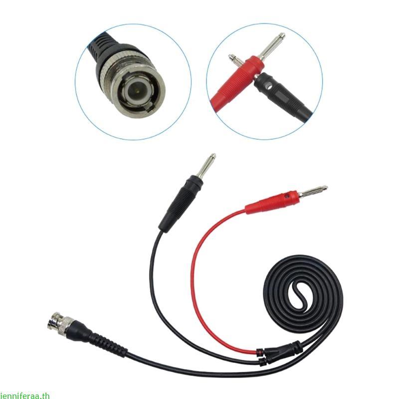 Jenniferaa Oscilloscope P1008A BNC ชายคู่ 4 มม.Stackable Banana Plug การเชื่อมต่อ Conductive Wire Te