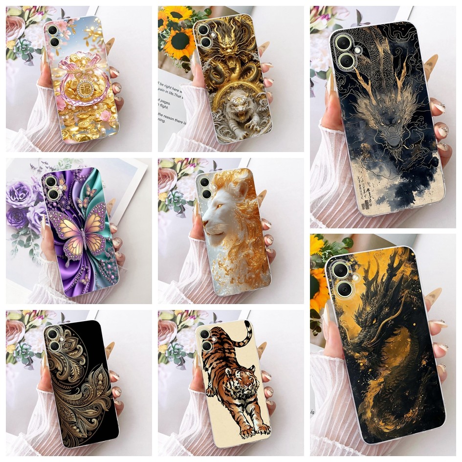 ฝาครอบเย็นสําหรับ Samsung Galaxy A04 SM-A045F / A04e SM-A042F / M04 SM-M045F / F04 ปลอกมังกรสิงโตเสื