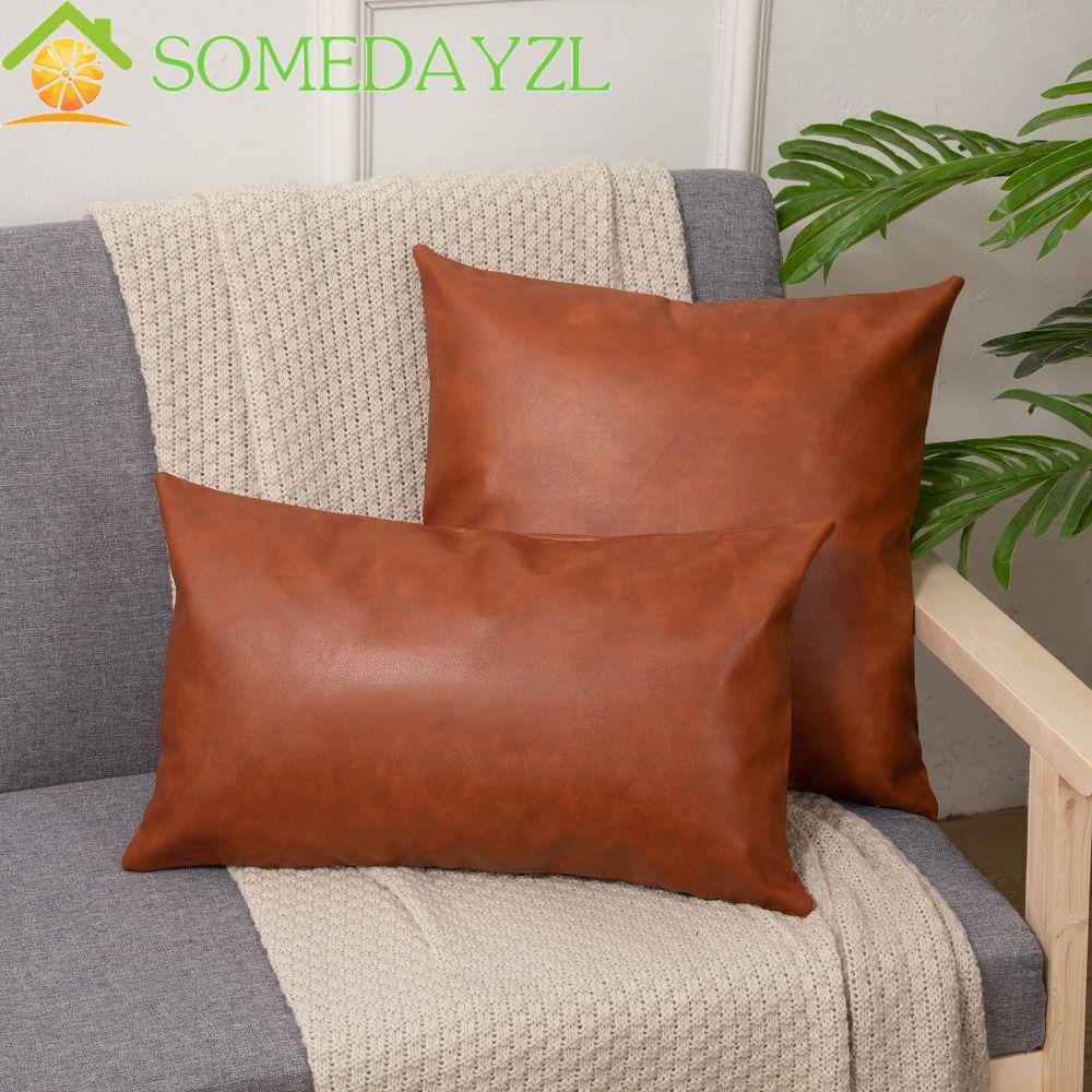 SOMEDAYZL โยนหมอน, 30x50 ซม.หนัง PU หมอน,โซฟาตกแต่งสี่เหลี่ยมผืนผ้าสบายการ์ตูนเบาะรองนั่งโรงแรม