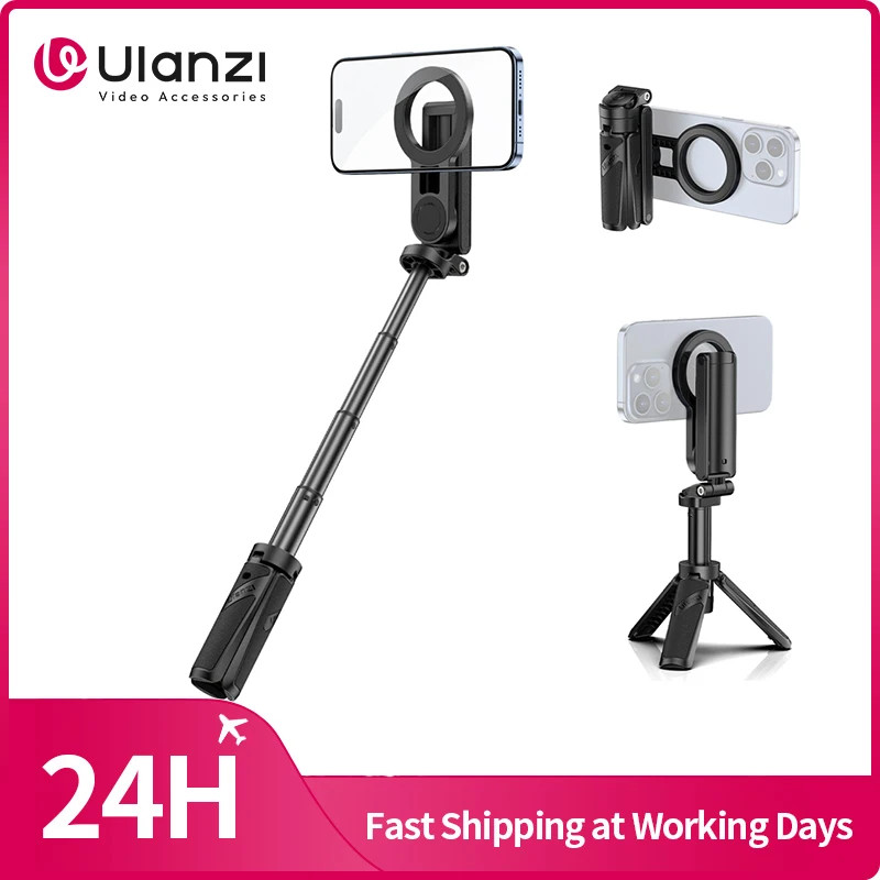 Ulanzi JJ03 Magnetic Phoneขาตั้งกล้องไร้สายโทรศัพท์Grip Selfie Stickเดสก์ท็อปขาตั้งกล้องสําหรับiPhon