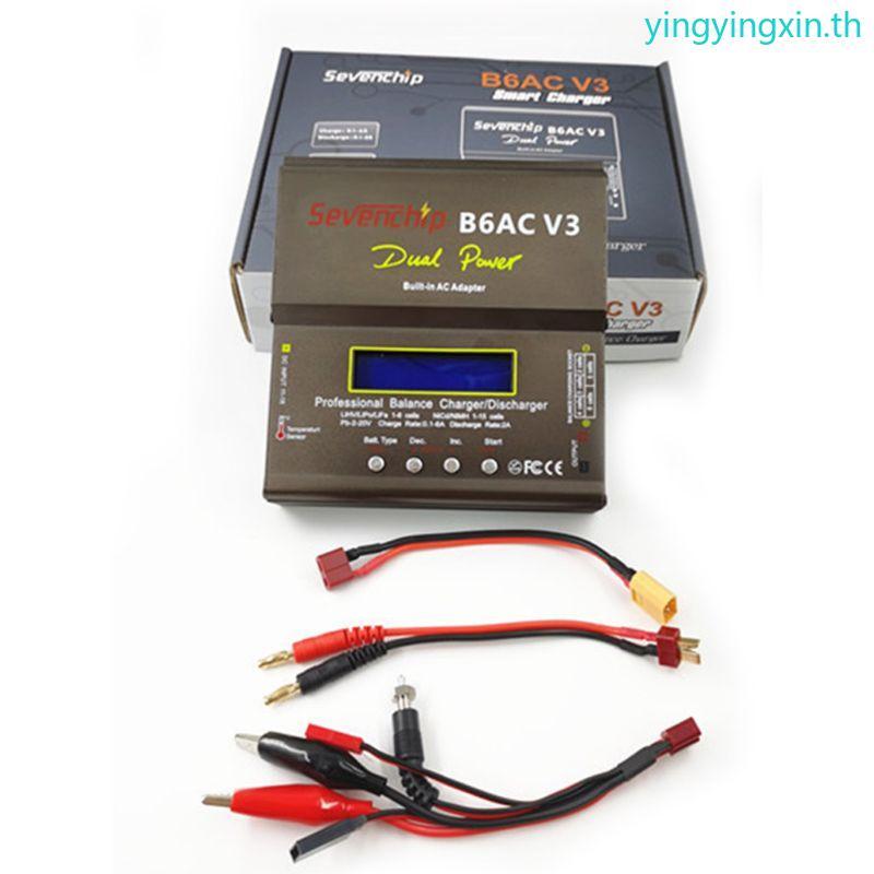 YIN B6AC V3 AC 100-240V 6A 80W Dual Power สําหรับสมาร์ท Digital Balance Charger สําหรับ LiPo LiHv Li