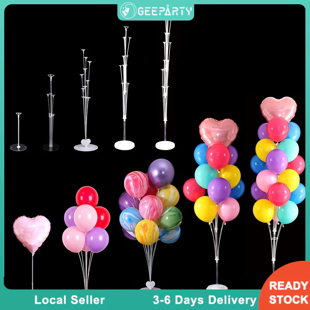 GeeParty ขาตั้งบอลลูน 160/135/71 ซม. ชุดคอลัมน์บอลลูน สำหรับงานวันเกิด งานแต่งงาน ตกแต่งปาร์ตี้