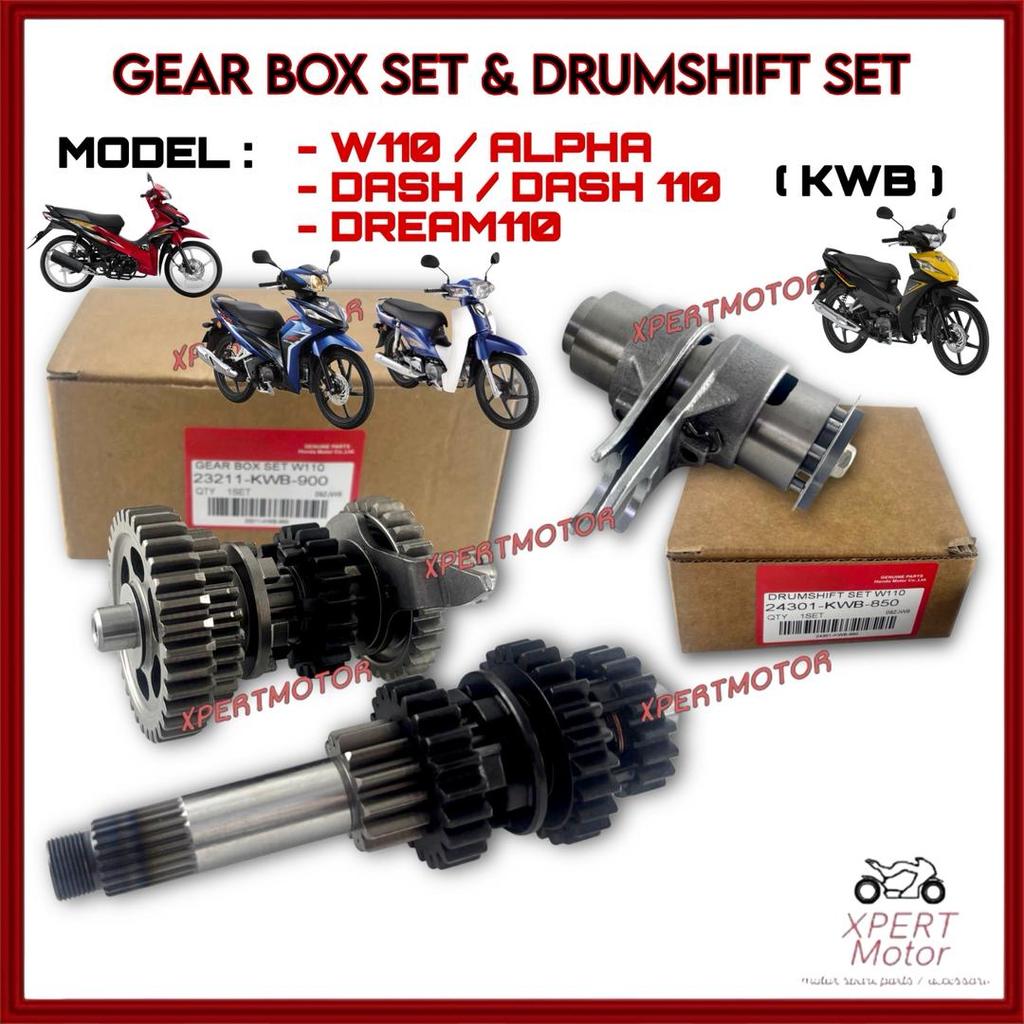 Honda Wave110 / W110 Drum Gear Shift Gear Box Set Full Assembly OEM Gear Set Complete