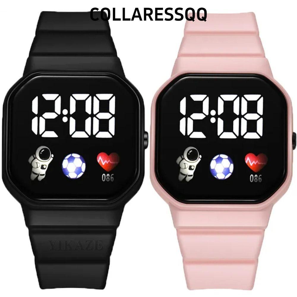 COLLATRESSQQ LED นาฬิกาดิจิตอล,แฟชั่นสายรัดซิลิโคนเด็กกีฬานาฬิกา,ใหม่ล่าสุดกันน้ํา Spaceman นาฬิกาข้อมืออิเล็กทรอนิกส์ผู้ชายผู้หญิงนักเรียน