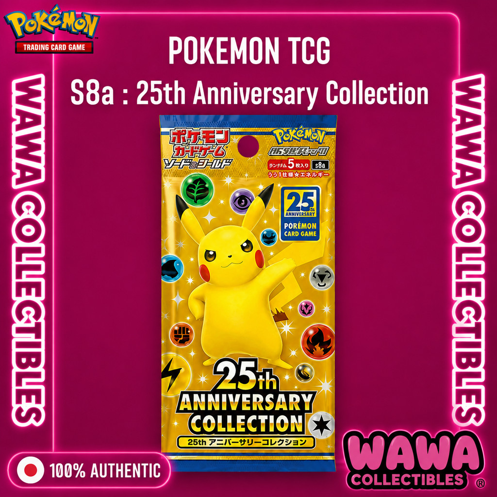 🔥 Pokémon S8a 25th Anniversary Collection JP Booster Pack การ์ดโปเกมอนญี่ปุ่นแท้ 100% ลุ้น การ์ดแรร์