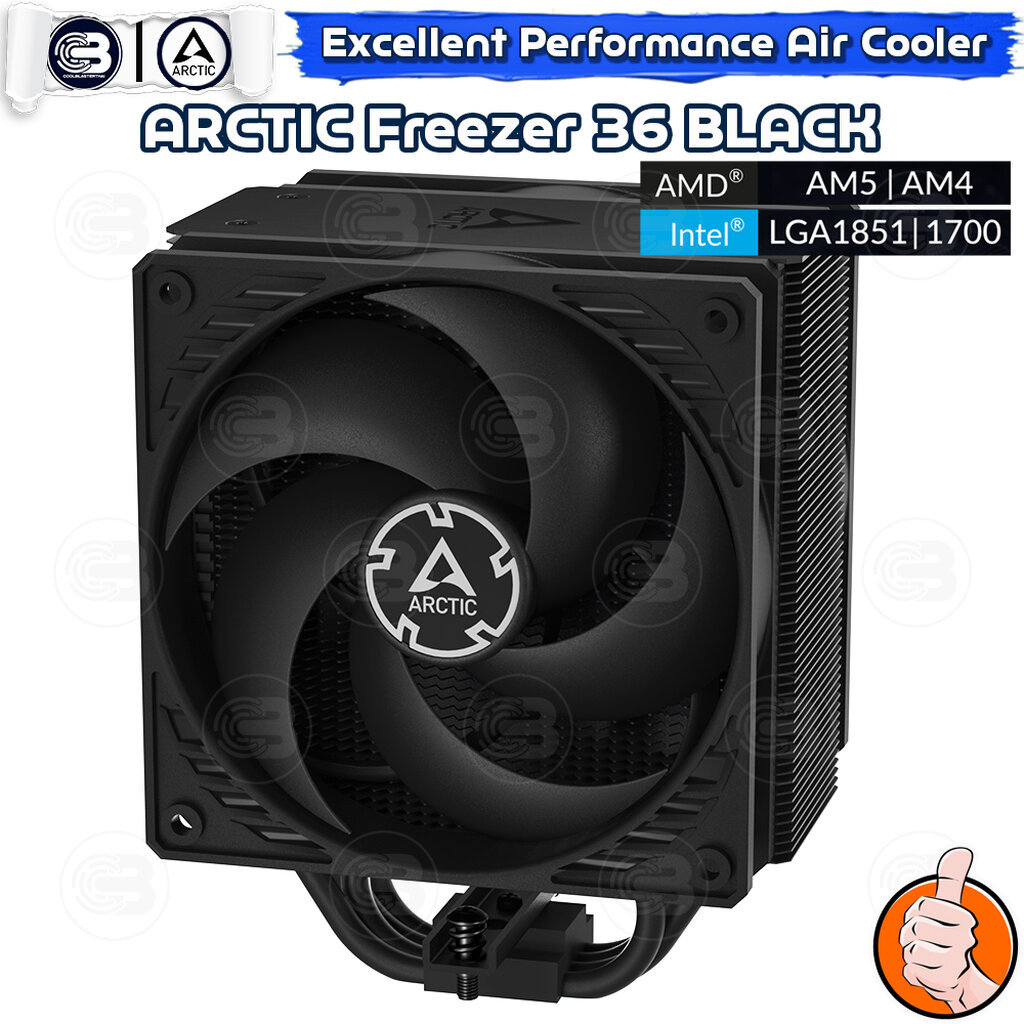 [CoolBlasterThai] ARCTIC FREEZER 36 A-RGB BLACK CPU Air Cooler (LGA1851/1700/AM5/AM4)