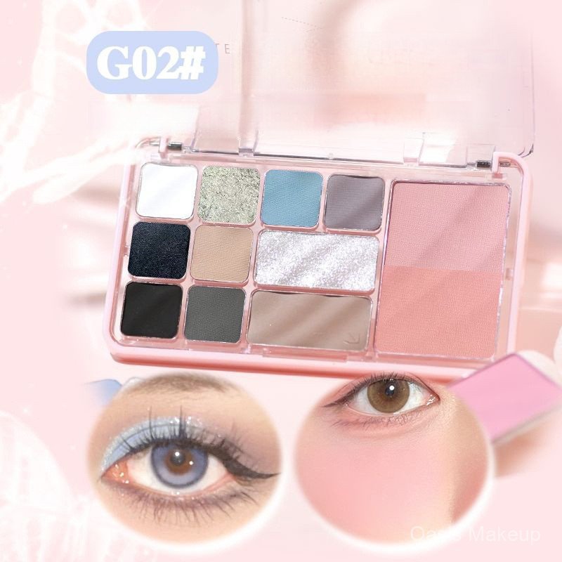 อายแชโดว์ 12 สี หลากสี แมท กระพริบ เดลี่ ไม่ใช่-บิน ผง รูปที่ 8